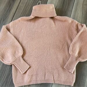 Cozy Pink Turtleneck Sweater